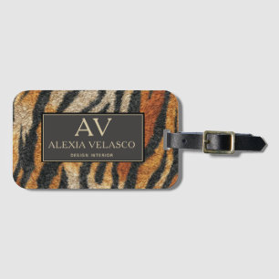 Tiger Print Elegant Wildlife Luxury Luggage Tag