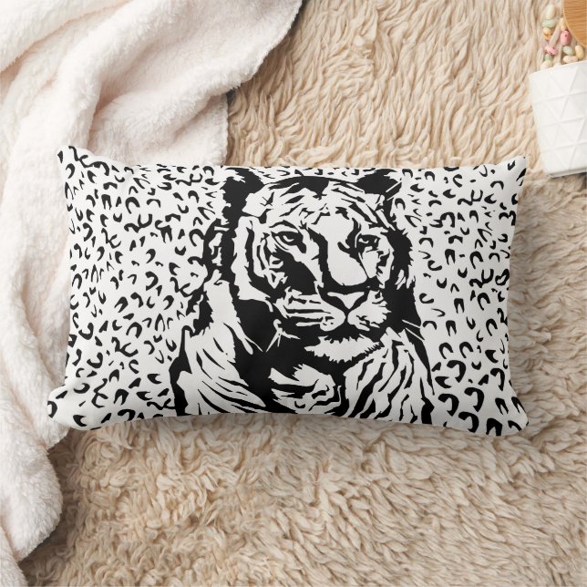 Tiger Print  Lumbar Cushion (Blanket)