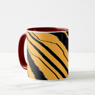 Tiger Print Maroon Combo Mug