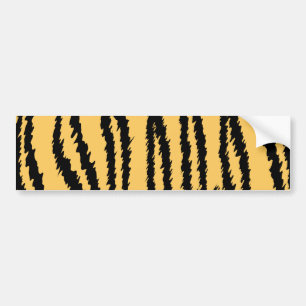 Tiger Print Pattern. Orange and Black. Bumper Sticker