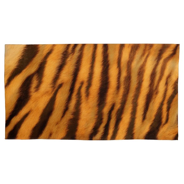Tiger Print Pillow Cases Standard Or King (Front)