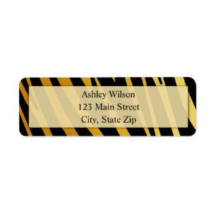 Tiger Print Return Address Labels