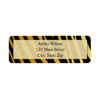 Tiger Print Return Address Labels