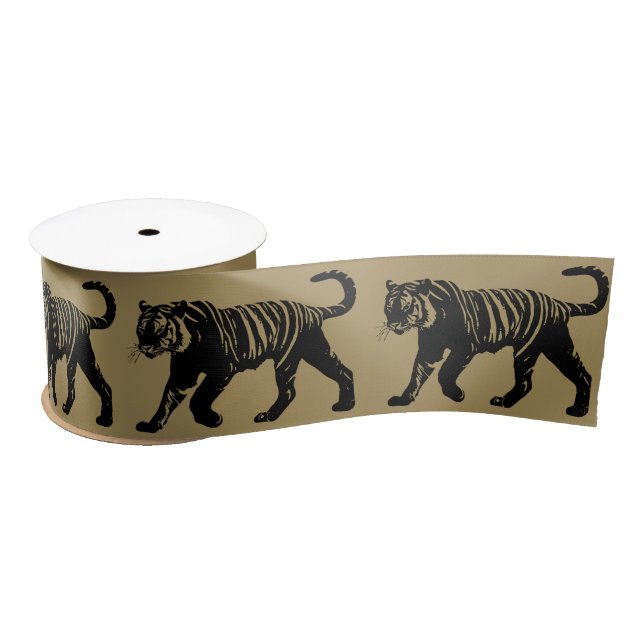 "Tiger Print"  Satin Ribbon (Spool)