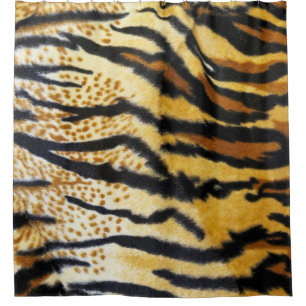 TIGER PRINT SHOWER CURTAIN
