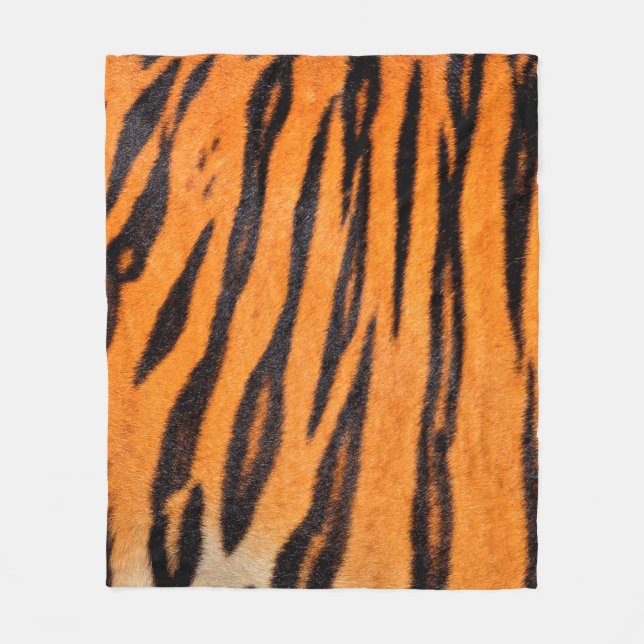 Tiger print texture fleece blanket (Front)