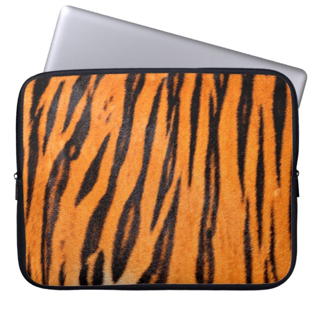 Tiger print texture laptop sleeve (Front)