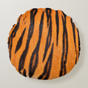 Tiger print texture round cushion