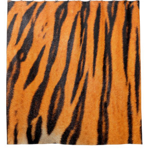 Tiger print texture shower curtain