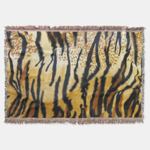 TIGER PRINT THROW BLANKET