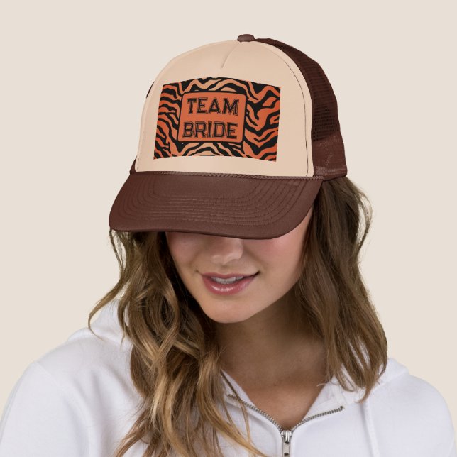 Tiger print trucker hat (In Situ)