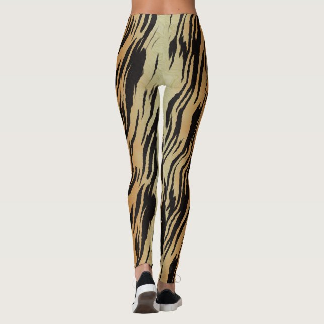Tiger Print Yoga Leggings (Back)