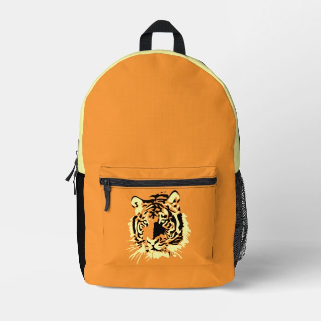 Tiger Printed Backpack (Front)