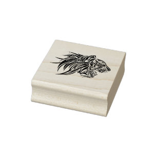 Tiger Profile Rubber Stamp
