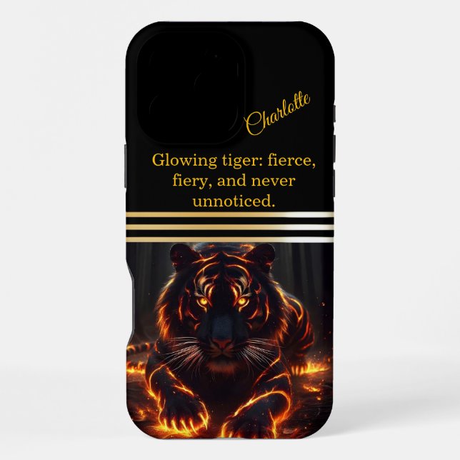 Tiger prowling in shadows iPhone case (Back)