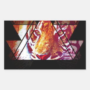 Tiger Rectangular Sticker