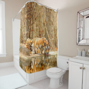 Tiger Reflection Shower Curtain