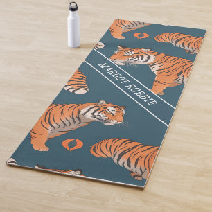 Tiger Retro Colorful Personalized Pattern Yoga Mat