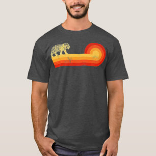 Tiger Retro Vintage 60s 70s Sunset Mammal Zoo Anim T-Shirt