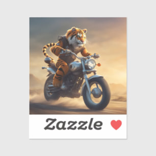 Tiger riding a motorcycle