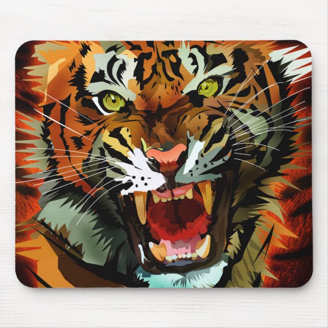 Tiger Roar Mouse Mat (Front)