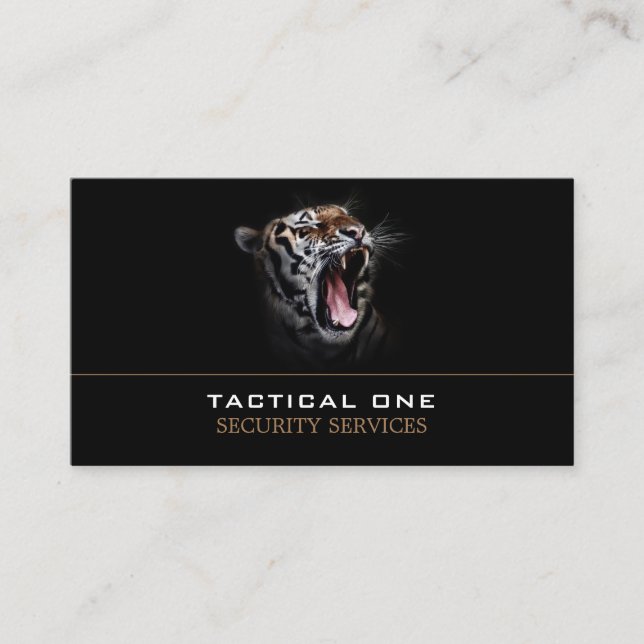 Tiger Roar, Security Service Business Card (Front)