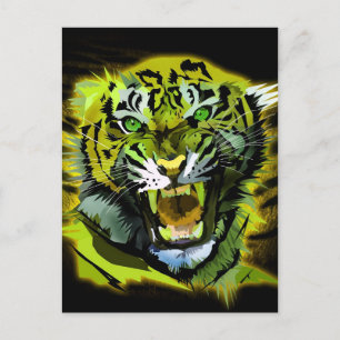 Tiger Roar - Yellow Postcard