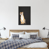 Tiger roaring canvas print (Insitu(Bedroom))