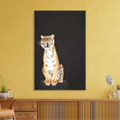 Tiger roaring canvas print (Insitu(LivingRoom))