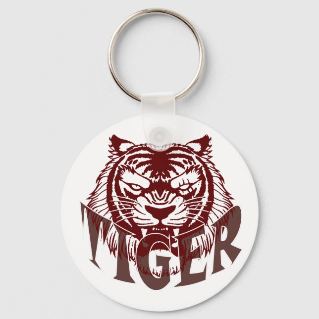 tiger roaring key ring (Front)