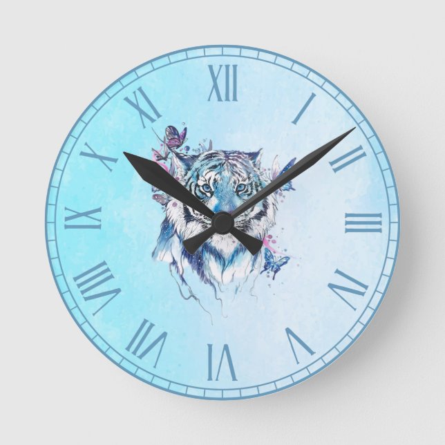 Tiger Round Clock (Front)
