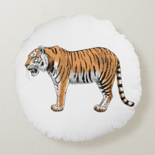Tiger Round Cushion