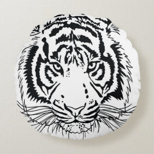 tiger round cushion