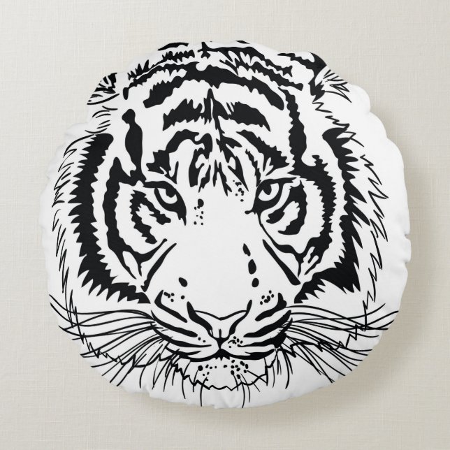 tiger round cushion (Front)