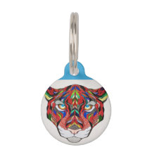Tiger Round Pet Tag