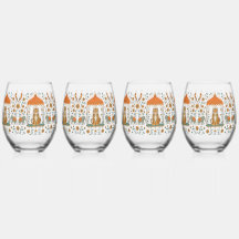 🍸🦁 "Tiger Royale" (Set of 4)