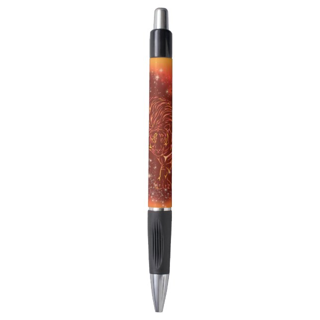 Tiger Running In Galaxy Starry Night Pen (Front Vertical)