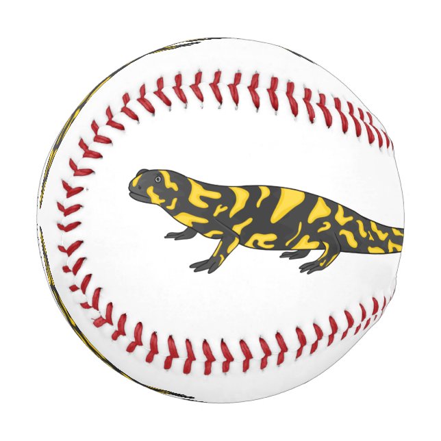 Tiger salamander cartoon illustration  baseball (Front Left)