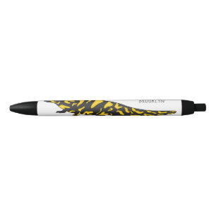 Tiger salamander cartoon illustration  black ink pen