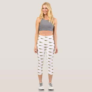 Tiger salamander cartoon illustration capri leggings