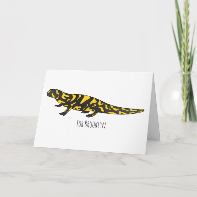 Tiger salamander cartoon illustration  card (Front)