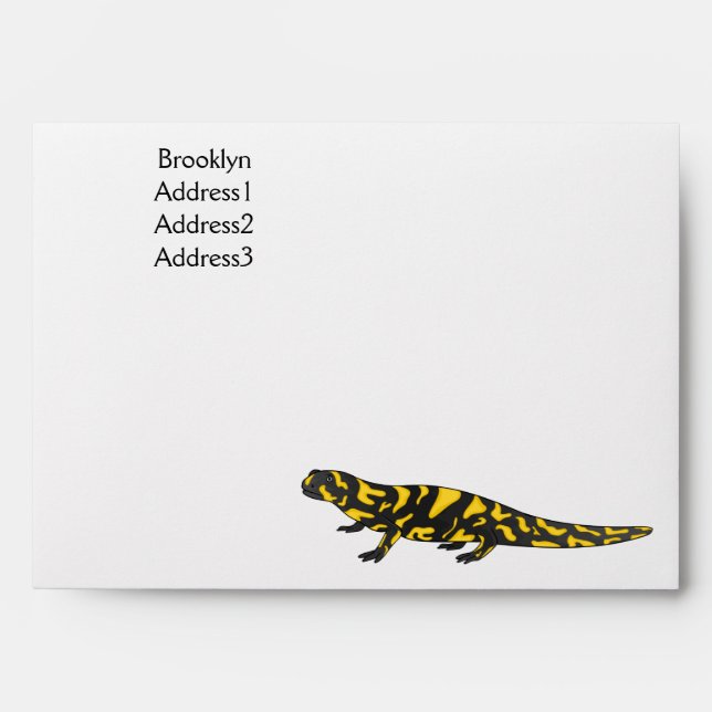 Tiger salamander cartoon illustration  envelope (Front)