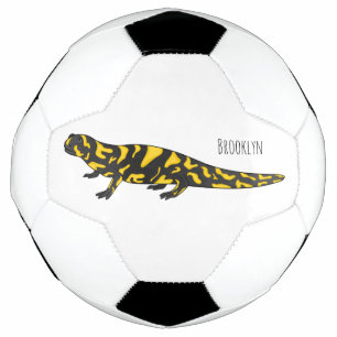 Tiger salamander cartoon illustration football