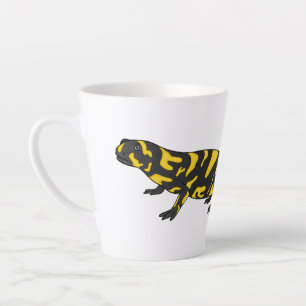 Tiger salamander cartoon illustration latte mug