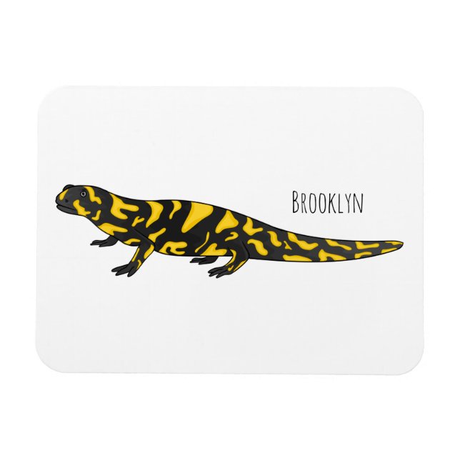Tiger salamander cartoon illustration  magnet (Horizontal)