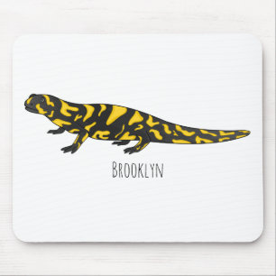 Tiger salamander cartoon illustration mouse mat