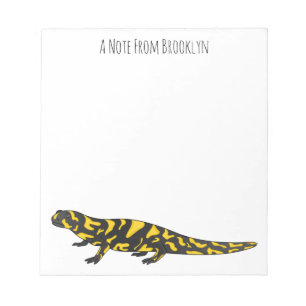Tiger salamander cartoon illustration notepad
