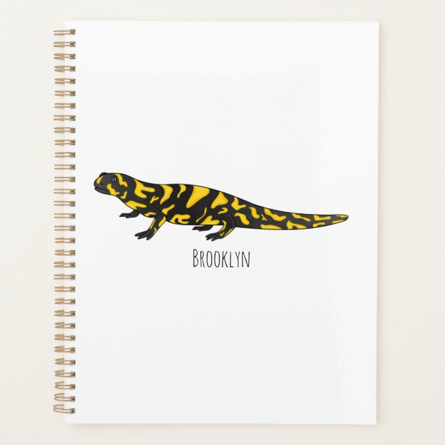Tiger salamander cartoon illustration  planner (Front)