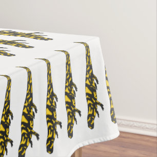 Tiger salamander cartoon illustration tablecloth