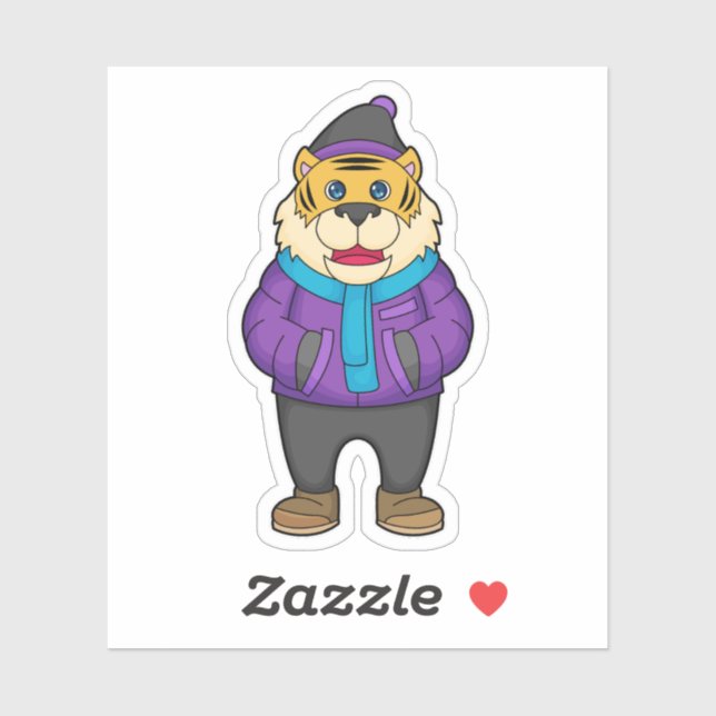 Tiger Scarf Beanie (Sheet)